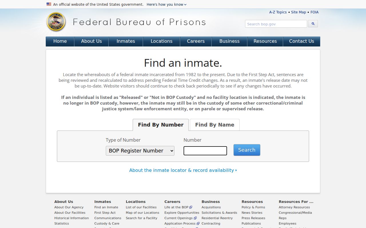 Piute County federal criminal custody record lookup