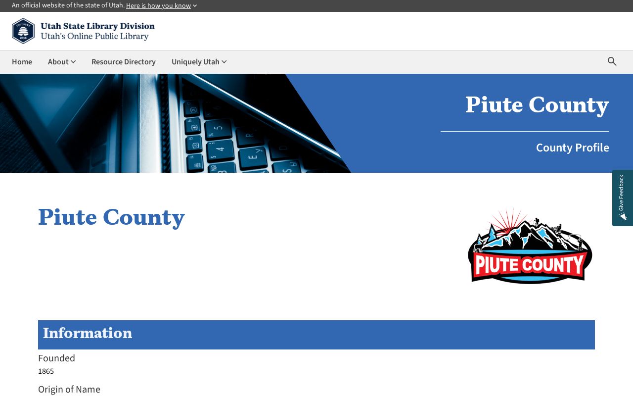 Marysvale criminal record context from official Utah county profile